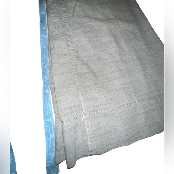 Anthropology Grey Blue Pilcro  & the Letterpress Wide-Leg Cotton Trousers no 28 - Picture 10 of 12